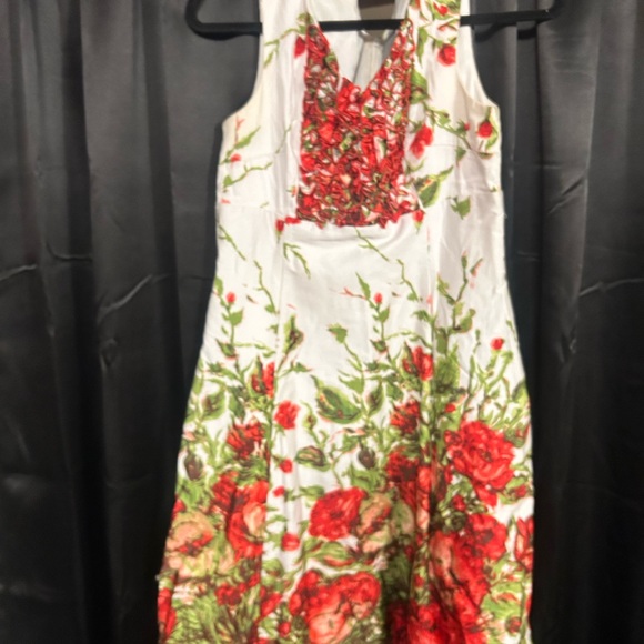Rabbit Rabbit Rabbit Dress with Red and Green Details - Picture 1 of 4